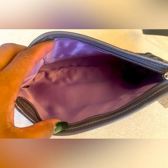 COACH Madison Ocelot Gray Silver Black Wristlet, EUC - Picture 5 of 7